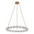 Marni 41-in Natural Brass LED Chandelier