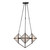 Cairo 21-in Ribbed Glass/Urban Bronze 4 Lights Chandeliers