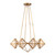 Cairo 30-in Ribbed Glass/Vintage Brass 8 Lights Chandeliers
