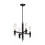 Torres 18-in Clear Ribbed Glass/Matte Black 4 Lights Chandeliers