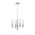 Torres 18-in Polished Nickel/Ribbed Glass 4 Lights Chandeliers