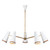 Brickell 45-in Matte White/Hazelnut Leather 5 Lights Chandeliers