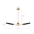 Osorio 46-in Matte White/Vintage Brass LED Chandeliers