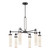 Wynwood 32-in Urban Bronze/Glossy Opal 6 Lights Chandeliers