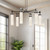 Wynwood 32-in Urban Bronze/Glossy Opal 6 Lights Chandeliers