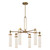 Wynwood 32-in Vintage Brass/Glossy Opal 6 Lights Chandeliers