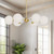 Celia 30-in Brushed Gold/Opal Glass 6 Lights Chandeliers