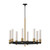 Rue 38-in Matte Black/Brushed Gold 8 Lights Chandeliers