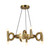 Sadie 23-in Brushed Gold Socket Chandelier