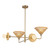 Piper 38-in Brushed Gold Socket Chandelier