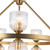 Nelly 26-in Brushed Gold/Clear Ribbed Glass Socket Chandelier