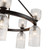 Nelly 26-in Matte Black/Clear Ribbed Glass Socket Chandelier