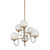 Alba 32-in Aged Brass/Opal Glass 6 Lights Chandelier