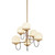 Alba 32-in Aged Brass/Opal Glass 6 Lights Chandelier