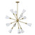Cosmo 39-in Brushed Gold/Glossy Ribbed Opal Glass Socket Chandelier