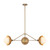 Perth 40-in Brushed Gold/Opal Glass 3 Lights Chandelier