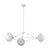 Perth 40-in White/Opal Glass 3 Lights Chandelier