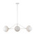 Perth 40-in White/Opal Glass 3 Lights Chandelier
