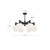 Castilla 29-in Matte Black/Opal Matte Glass 6 Lights Chandeliers