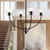 Sylvia 26-in Matte Black/Clear Glass 4 Lights Chandelier