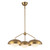 Rubio 28-in Aged Gold/Opal Matte Glass 3 Lights Chandeliers