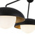 Rubio 28-in Matte Black/Opal Matte Glass 3 Lights Chandeliers