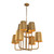 Plisse 30-in Aged Gold 8 Lights Chandeliers
