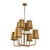 Plisse 30-in Aged Gold 8 Lights Chandeliers