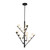 Juniper 5 Head Black/Opal Glass LED Chandelier