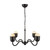 Effie 27-in Matte Black/Opal Glass Socket Chandelier