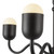 Effie 27-in Matte Black/Opal Glass Socket Chandelier