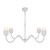 Effie 39-in Antique White/Opal Glass Socket Chandelier