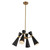Blake 24-in Matte Black/Aged Gold Socket Chandelier