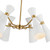 Blake 32-in White/Aged Gold Socket Chandelier