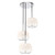 Samar 14-in Chrome/Opal Glass 3 Lights Chandeliers