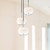 Samar 14-in Chrome/Opal Glass 3 Lights Chandeliers