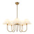 Rosemary 31-in Brushed Gold/Folded White Socket Chandelier