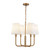 Plisse 23-in Aged Gold/Opal Matte Glass 4 Lights Chandeliers