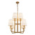 Plisse 30-in Aged Gold/Opal Matte Glass 8 Lights Chandeliers