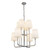 Plisse 30-in Chrome/Opal Matte Glass 8 Lights Chandeliers