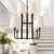 Plisse 30-in Matte Black/Opal Matte Glass 8 Lights Chandeliers