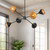 Daphne 38-in Matte Black/Brown Cotton Rope 6 Lights Chandelier