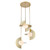 Scorpio 27-in Metallic Brass/Opal Glass LED Chandelier