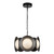 Cleo 16-in Black/Opal Glass LED Chandelier