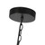 Cleo 16-in Black/Opal Glass LED Chandelier