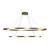 Ovale 2 Layer Brushed Gold LED Chandelier