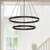 Cerchio 24-in Black LED Chandeliers