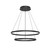 Cerchio 32-in Black LED Chandeliers