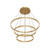 Cerchio 32-in Brushed Gold LED Chandeliers