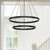 Cerchio 24-in Black LED Chandeliers